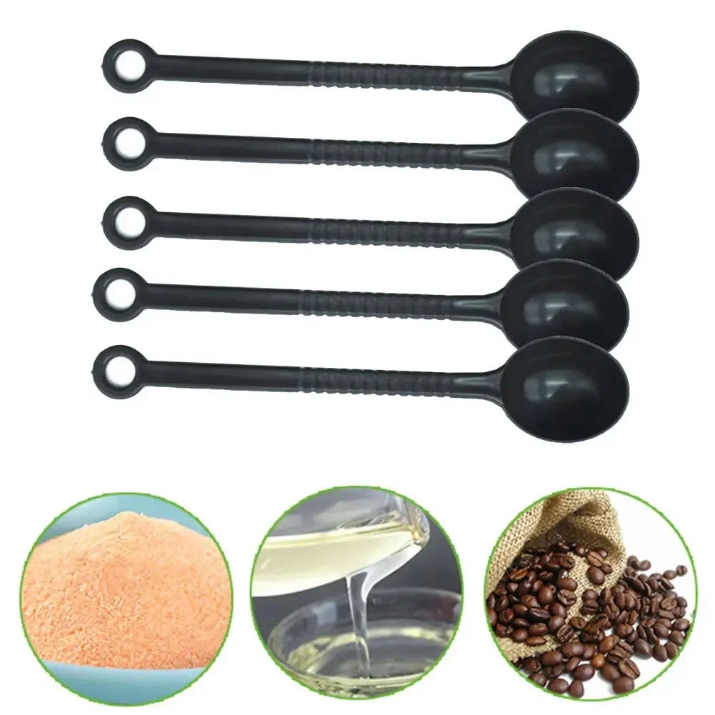 5 Pcs Coffee Seasoning Spoon Measuring Spoon Powder/ Coffee Espresso Scoop 10g 210mm Length Plastic Kitchen Cooking Supplies