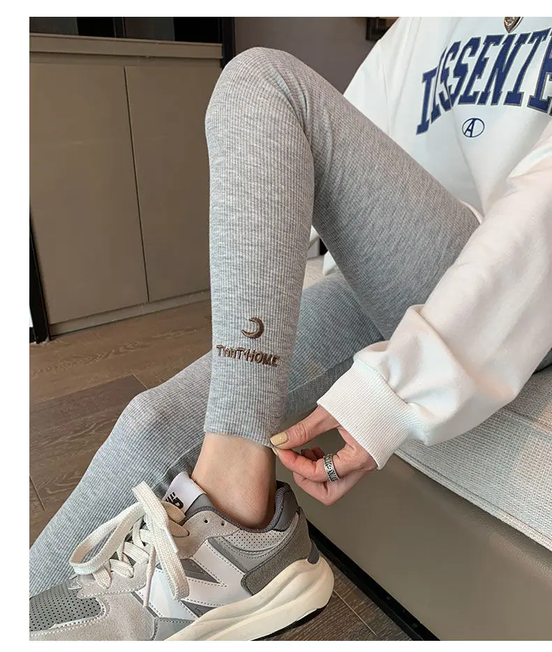 Leggings negros sin costuras para mujer, ropa elevada, abertura de seda de hielo perforada, piernas brillantes, pierna ancha divertida para Halloween, cordón Ol todos los días