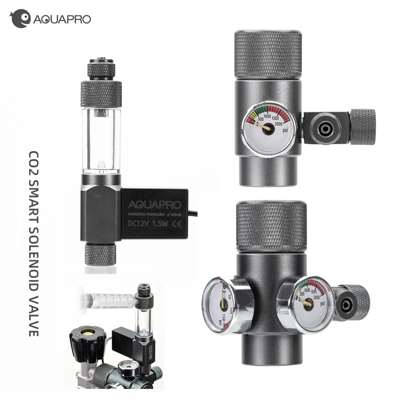 Akwarium Co2 Regulator Mini System Reduktor dwutlenku węgla Cylinder Zawór elektromagnetyczny Akcesoria Akwarium Fishbowl Dostawy Rośliny