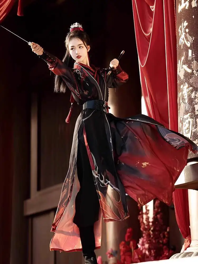 

Chivalry style Song made improved hanfu retro Han elements men and women martial arts ancient hanfu cosplay party clothes