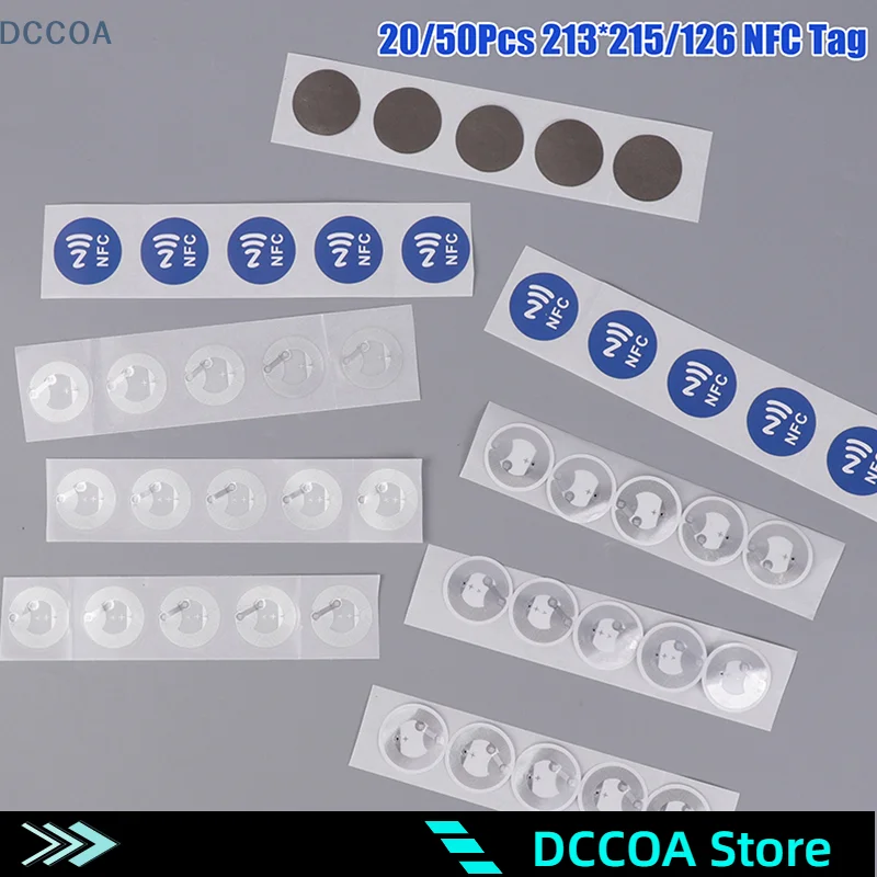 1/20/50Pcs Rewritable Secret Key NFC Labels Stickers RFID Badges Label Sticker Electronic NFC Tags