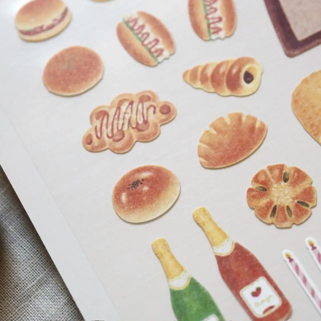 Korean Import Suatelier Bakery Delicious Bread Paper Stickers Scrapbooking Diy Journal Stationery Sticker Deco School Supply