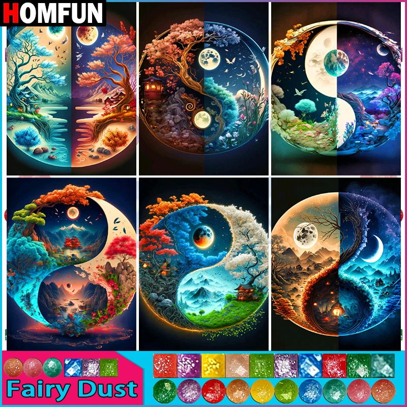 HOMFUN Fairy Dust Full Drill Diamond Painting 