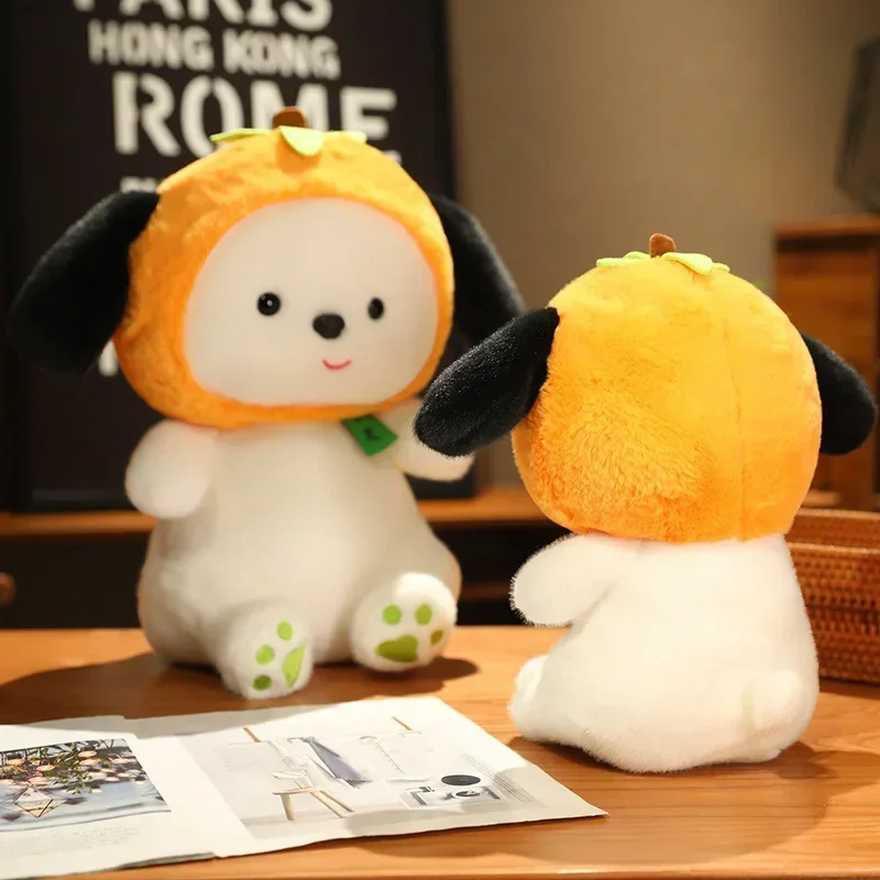 Kawaii Grappige Persimmon Puppy Knuffel Leuke Gevulde Dieren Kleine Hond Plushie Pop Anime Zachte Kinderen Speelgoed voor Meisjes Jongens Presenteert