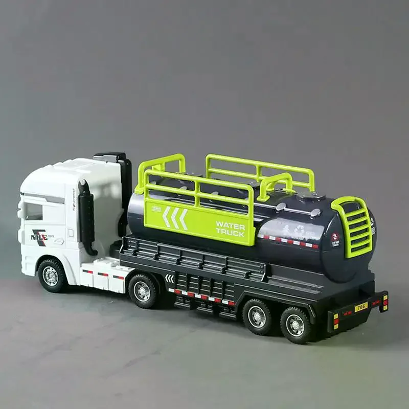 Garbage Truck Toy Press Type Sanitation Vehicle Model Non-Toxic Educational Play Toy for 3+ Years Old Kids Birthday Gift