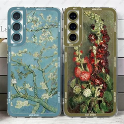 Case For Samsung Galaxy A13 A14 A22 A31 A32 A33 A50 A54 A52 A53 A72 A73 Soft Cover Van Gogh Art Flowers