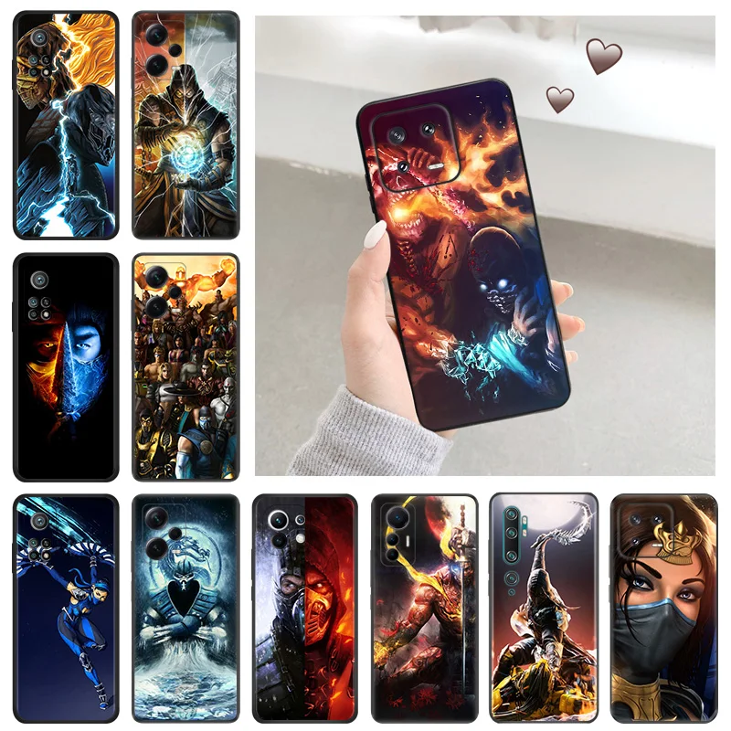 Silicone Soft Phone Case for Redmi Note 13 Pro 4G 5G 12 12c 13c Note12 Xiaomi 12t 12x 13Lite 12Lite Mortal Kombat Cover