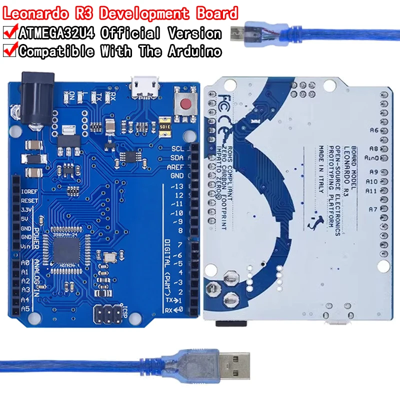 Mikrokontroler Leonardo R3 Płytka rozwojowa Atmega32u4 z kablem USB kompatybilna z zestawem startowym arduino DIY