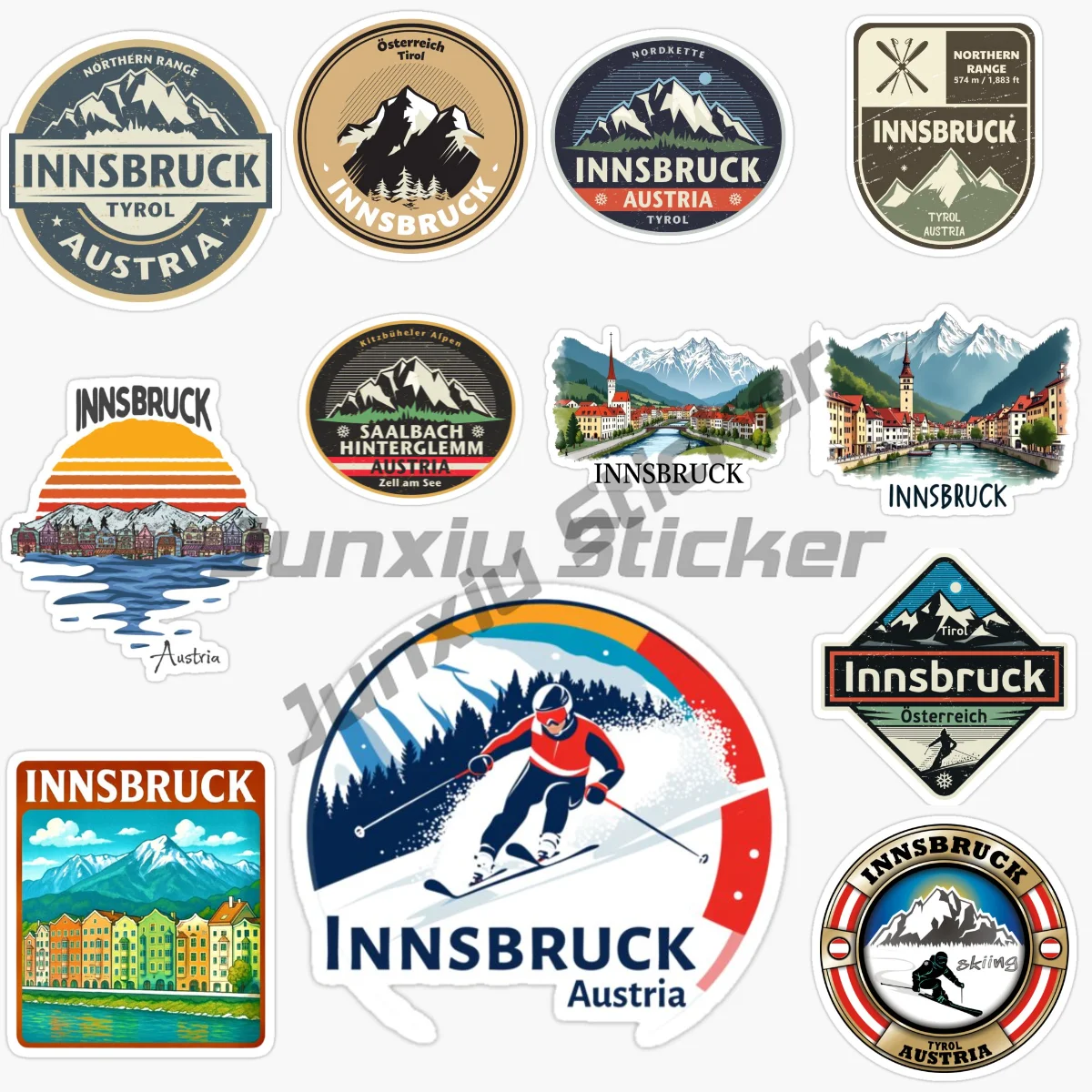 

INNSBRUCK AUSTRIA Ski Paradise Holy Land Car Sticker Bike Styling Helmet Laptop Funny Decal Vinyl Self-adhesive