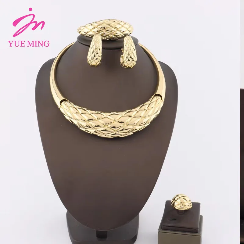 

Африканский женский комплект ювелирных изделий, позолоченное роскошное ожерелье, серьги, кольцо, браслет с узором дракона, 4 шт., ювелирные аксессуары, подарок на вечеринку