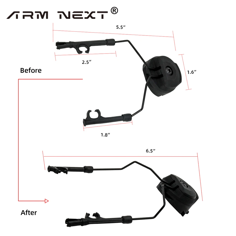 ARM NEXT Tactics Helmet ARC OPS-CORE Helmet Rail Adapter Headset Stand Compatible with  COMTAC III II Tactical Earphone