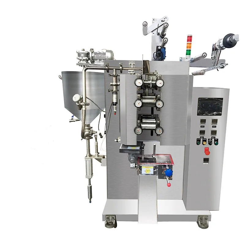 Máquina envasadora de bolsitas de bolsa con sellado lateral, pasta en barra de mayonesa, miel, salsa automática VFFS multifunción de alta velocidad, 3 o 4