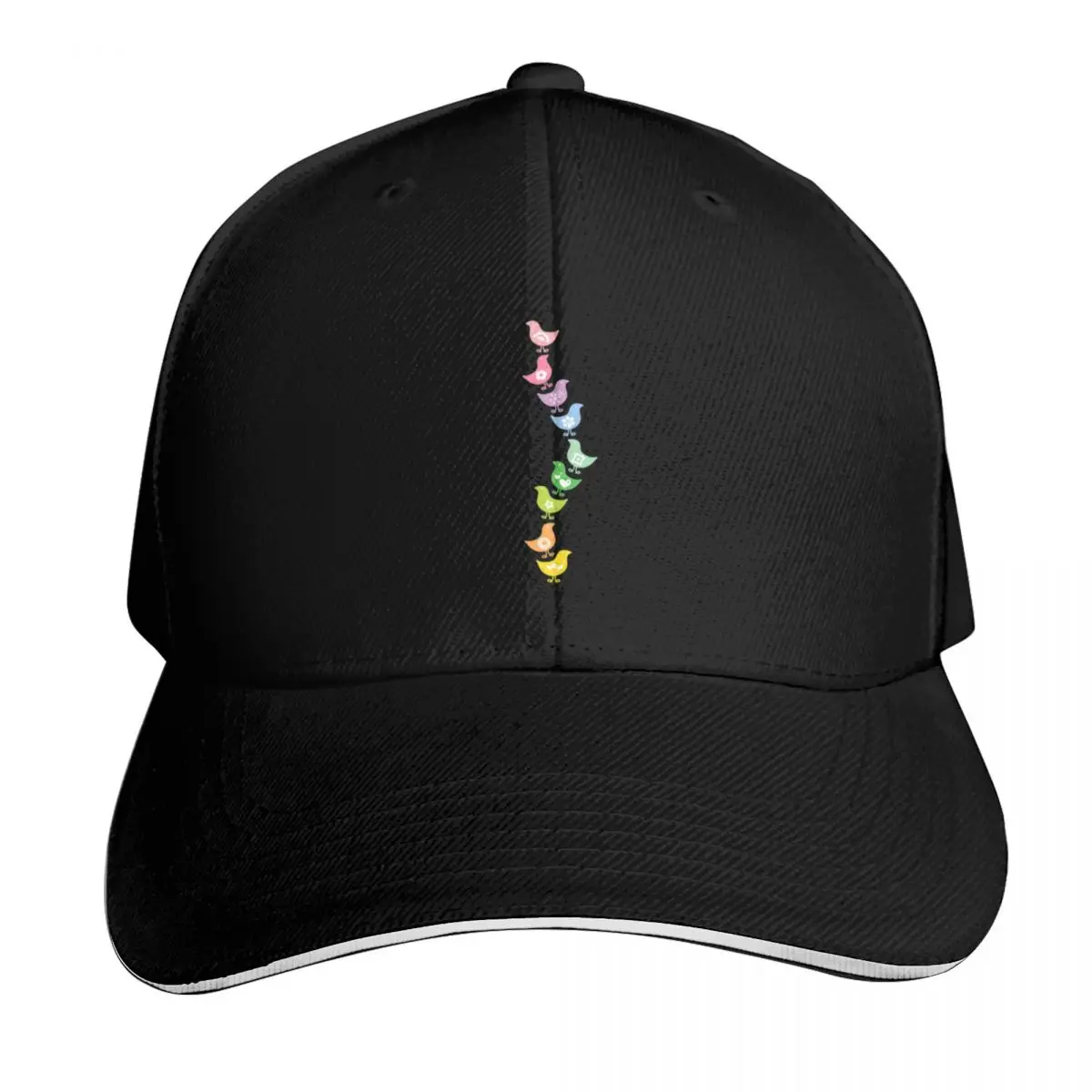 Balancing Retro Rainbow Chicks ? fatfatin Baseball Cap Men Women Casual Summer Sport Sun Cap