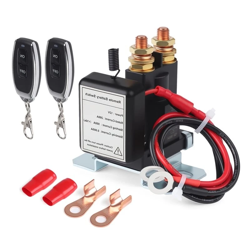 Reliable-Battery Drain Prevention 12V DC 100A RV Truck Off-Road Disconnect Switch Anti-Theft Kit With Remote Control