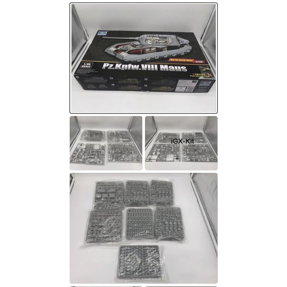 

Тяжелый танк PzKpfw VIII Maus Trumpeter 09541 в масштабе 1/35 с полным интерьером, пластиковый конструктор-модель для сборки, подарочный набор