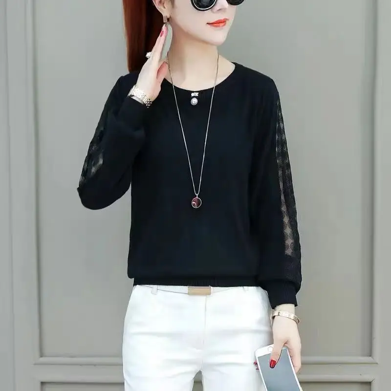 T-shirt Women's Long Sleeved New Women's Clothing Korean Version Fashionable Loose Bottom Shirt Versatile Top Clothes