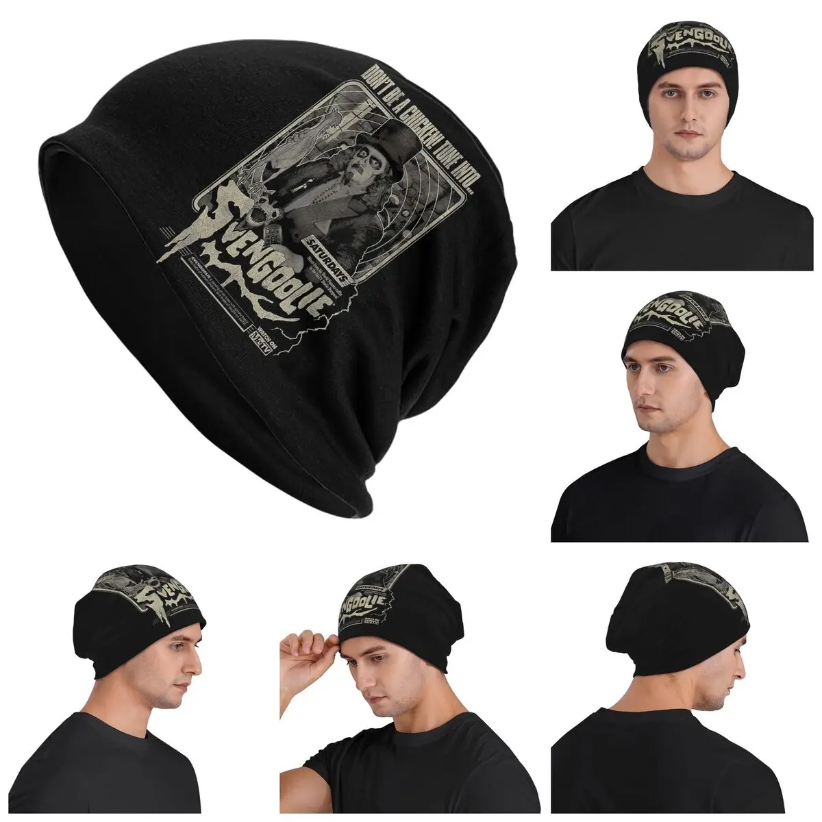 

Dont Be A Chicken Svengoolie Warm Knitted Cap Fashion Bonnet Hat Autumn Winter Outdoor Beanies Hats for Men Women Adult