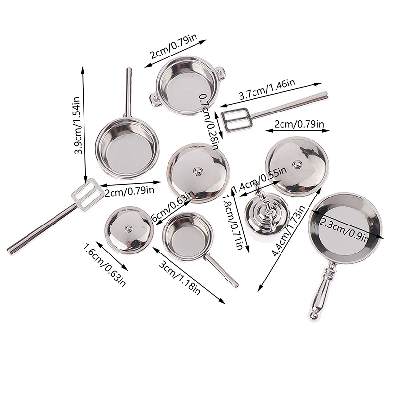 Modellini in Miniatura 1/12 per Casa delle Bambole: Pentole, Spatole e Accessori da Cucina
