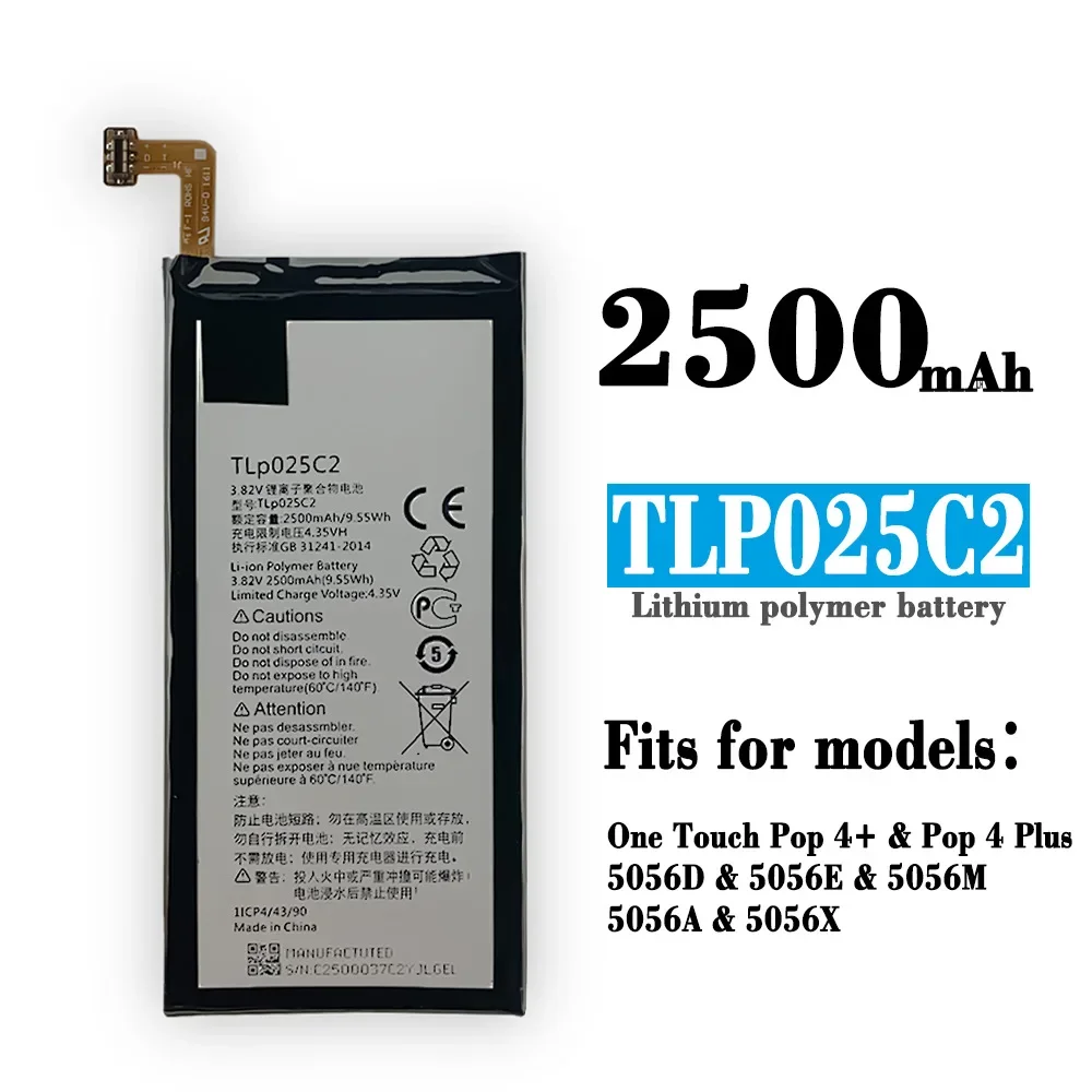 TLP025C2  Replacement Battery For Alcatel One Touch Pop 4+ Pop 4 Plus 5056D 5056E 5056M 5056A 5056X New Lithium Batteries