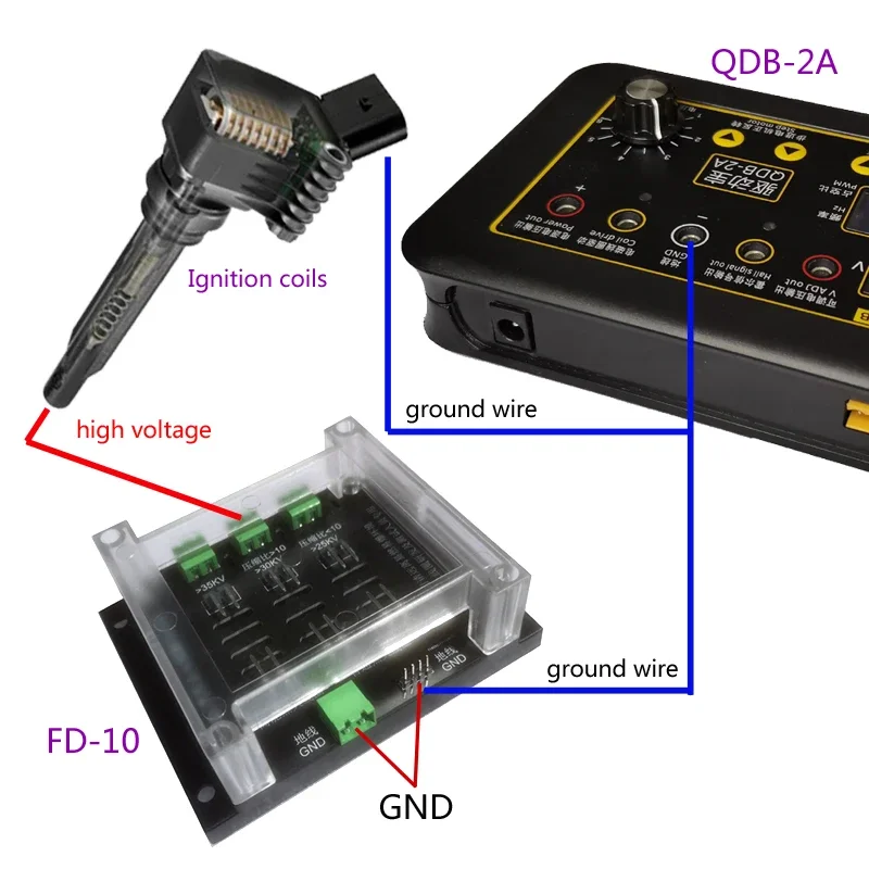 FD-10 Auto Vehicle Ignition Coil Discharger Tester Voltage Leakage Testing Module for QDB-2A Tester IG80 Ignition Coil Testing