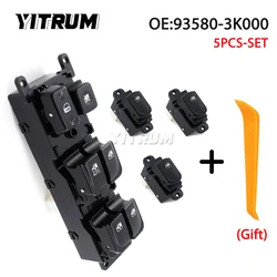 YITRUM 93580-3K000 93570-3K010 LHD Electric Control Power Master Window Switch For Hyundai Sonata 2005-2007 Sonata NF 2007