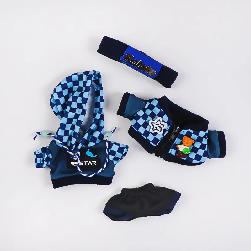 ชุดเสื้อผ้าตุ๊กตาขนนุ่มน่ารักขนาด 17 ซม. อุปกรณ์เสริมสำหรับตุ๊กตาเกาหลี Kpop Exo Labubu Idol ชุดแม่บ้าน DIY ของขวัญสำหรับเด็ก