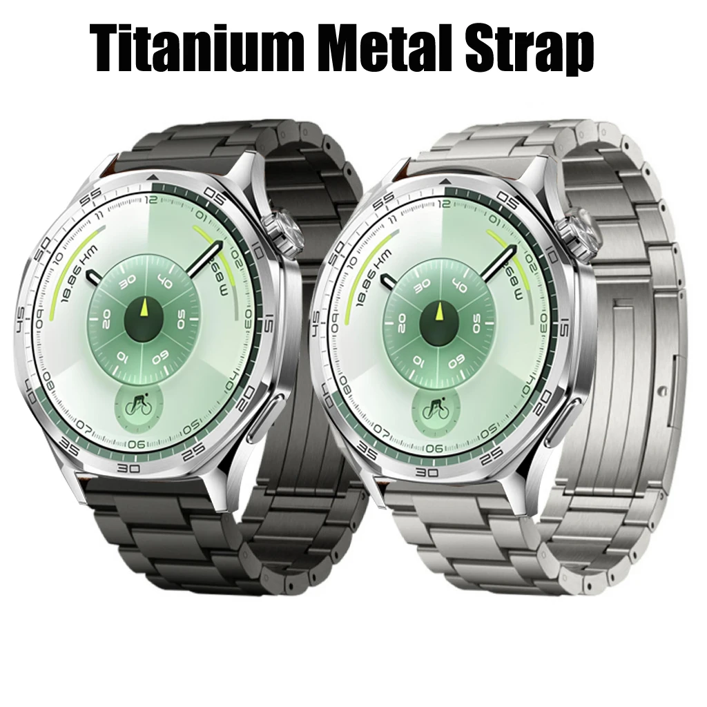22 مللي متر التيتانيوم حزام معدني لساعة هواوي GT6 5 4 برو 46 مللي متر الفاخرة الأعمال سوار معصمه ربط سوار لهواوي GT3-2 46
