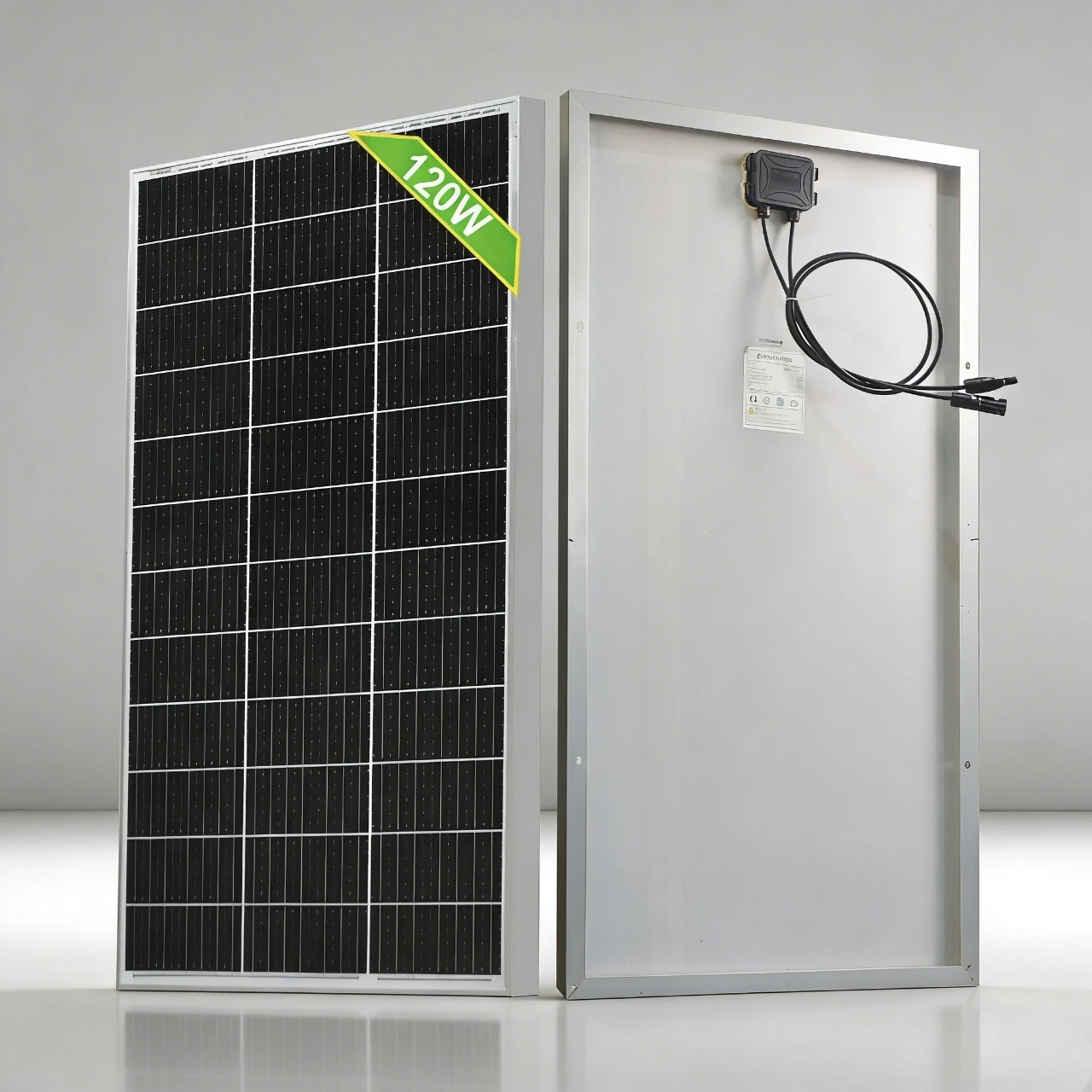 solar panel 120W rigid temper glass monocyrstalline
