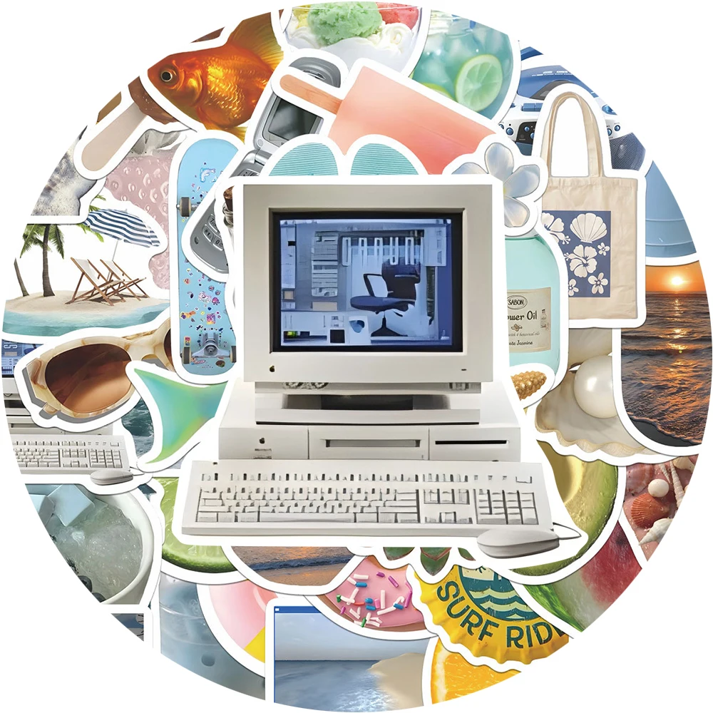 

10/30/50PCS INS Cartoon Decoration Stickers Aesthetics INS Style Decals DIY Stationery Laptop Waterproof Cute Sticker Toys