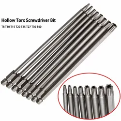 8Pcs Torx Screwdriver Bit 1/4'' Shank Hex Wind Drill Head 150mm 200mm Screw Wrench Magnetic Star T8 T10 T15 T20 T25 T27 T30 T40