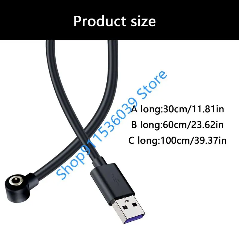 45BB 지능형 링 자기 충전 케이블 라인 4mm 소형 설계 PVC 구조 여행 R02 R06 R09 R18에 필수