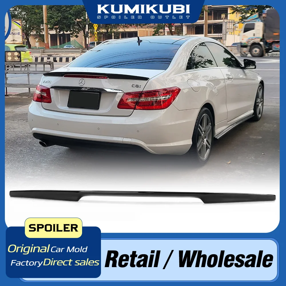 Für Mercedes BENZ E-Klasse Coupe W207 C207 hinten glänzend schwarz Kofferraumspoiler Lippenflügel 2008–2017