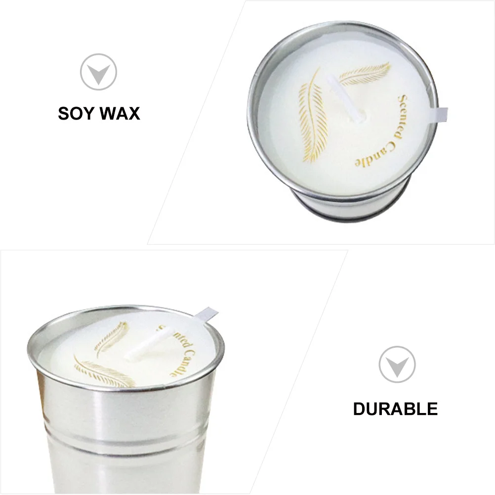 8 Pcs Scented Candles Home Decoration Romantic Soy Wax Bucket Citronella Dating