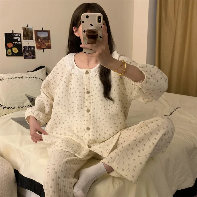 

Pjs Set Butterfly Women's Pajama Set Women's Warm Winter Pajama Fashionable Home Clothes Pajamas Casual Cute and Soft Pajama Set