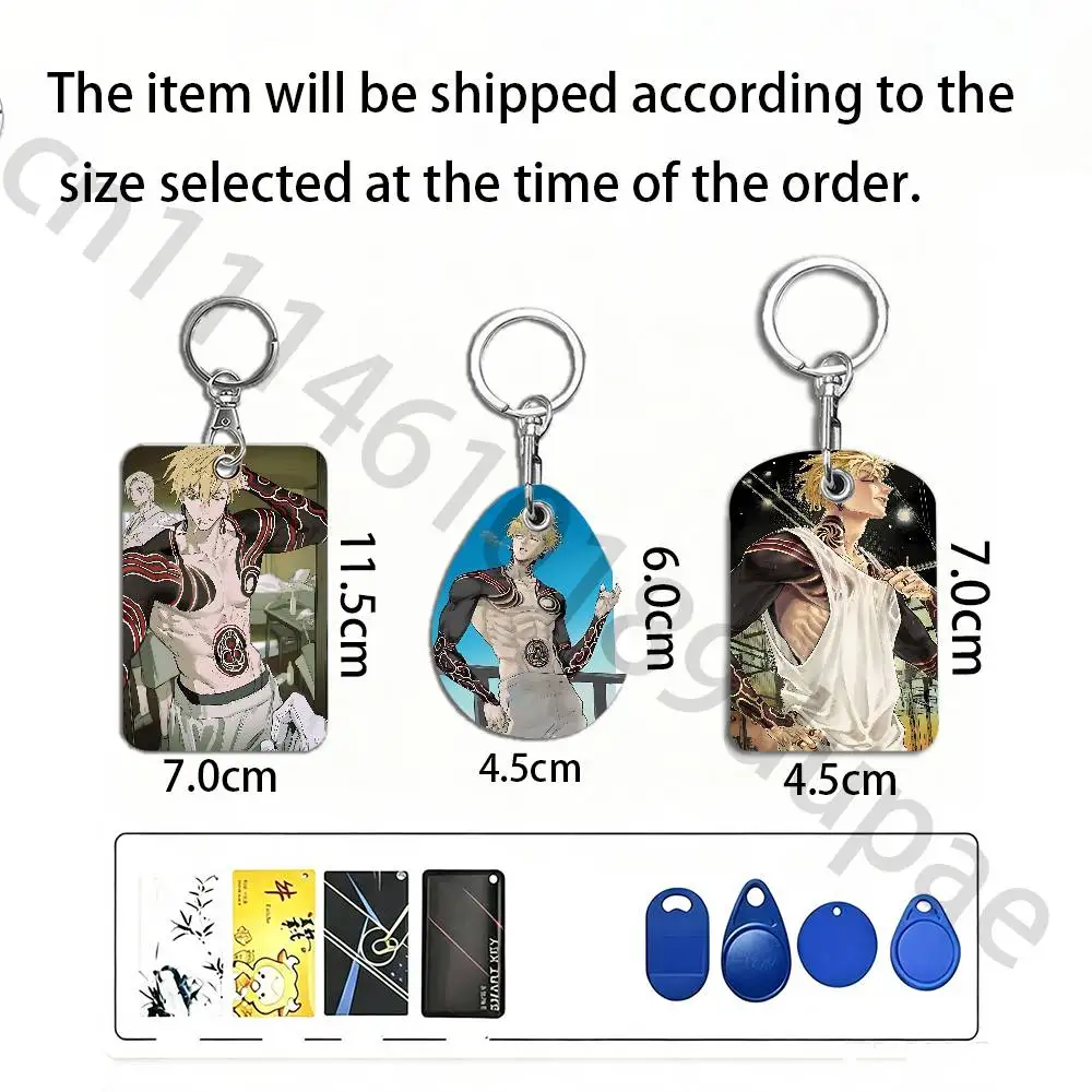 G-Gachiakuta E-Enjin Protective Printed Leather Card Case Metal Keychain Accessory