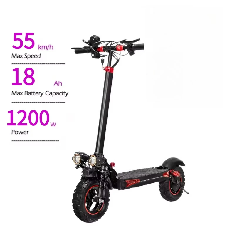 

J11 Max Eu US Warehouse Charger Upgraded 1200W 48V 18AH Electric Scooters Foldable With11inch Off-road Tires 55km/h