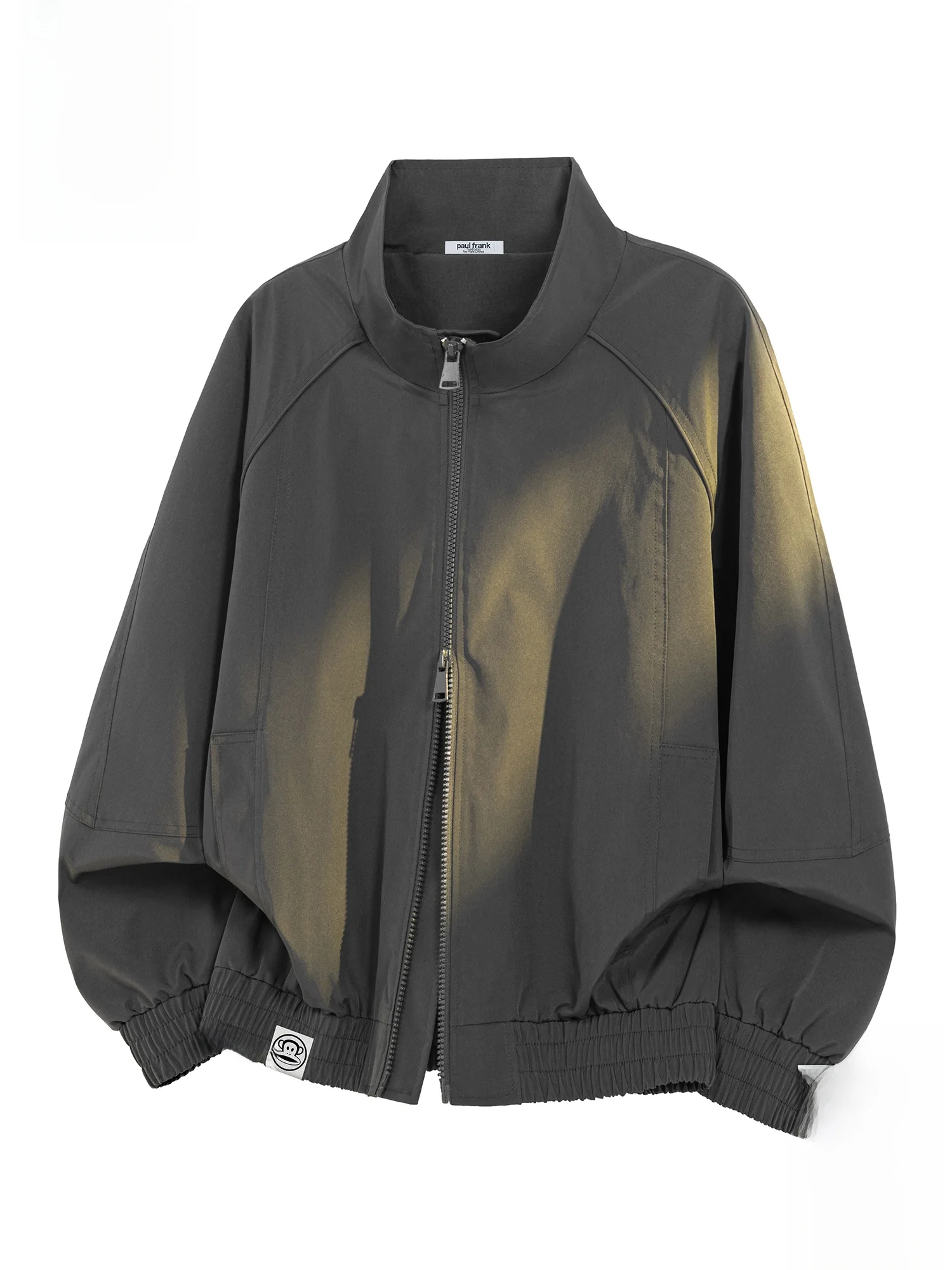 

PaulFrank Spring New Men's Loose Fit Zipper ket Work Jaet Retro Trendy Big Mouth Monkey American Sle Stand Collar Coat