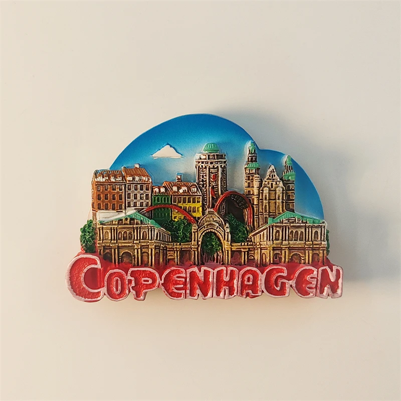 Дания, Каффаген,арт-музей, 3D-стереоскопические, Сувениры для туризма, Картина из смолы, Украшение дома, Магниты на холодильник