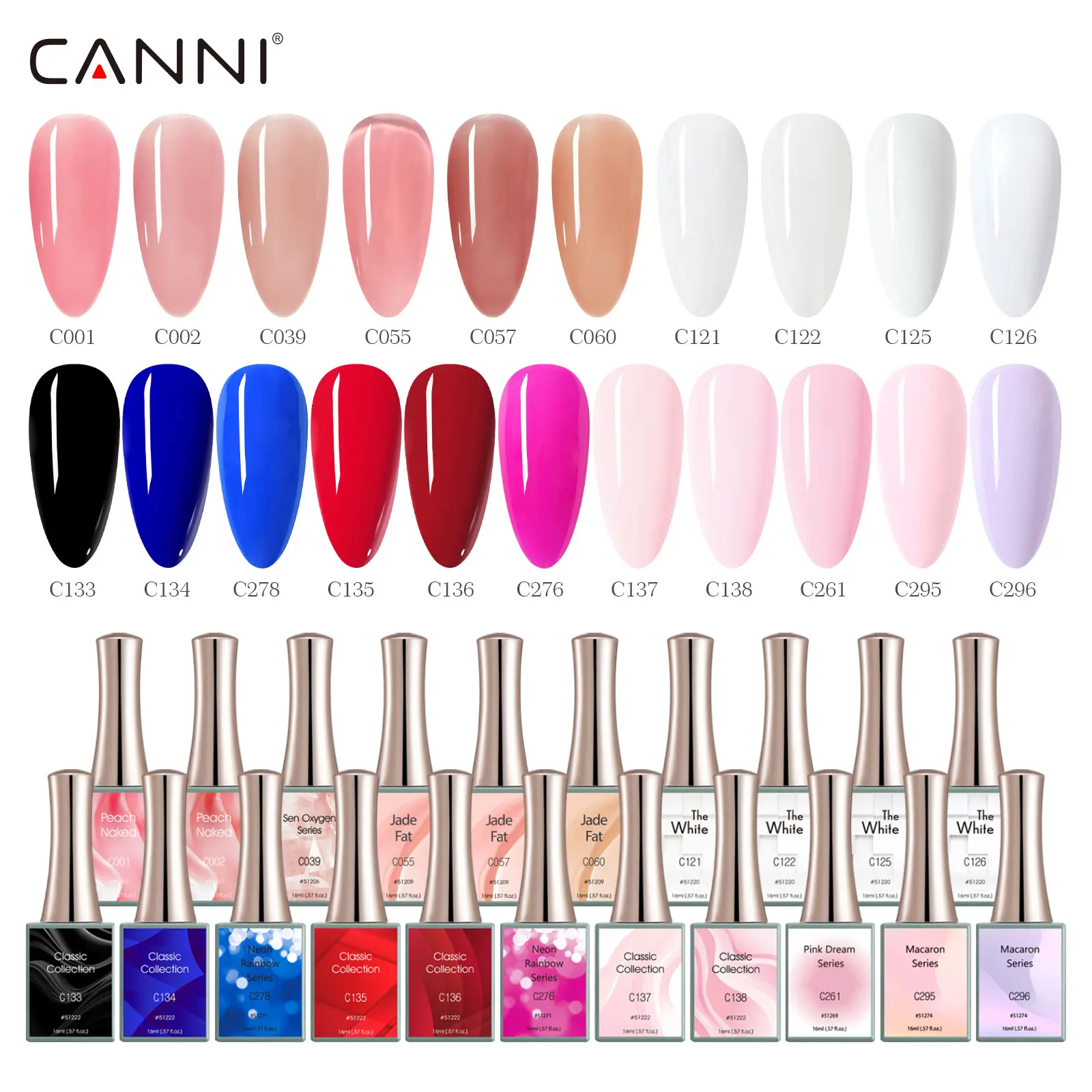 CANNI 16ml Gel-Nagellack, ablösbarer UV-LED-Nagellack für den Salongebrauch, TPO-frei, langanhaltend, hochpigmentiert, Nagelkunst-Lack – Detail 7