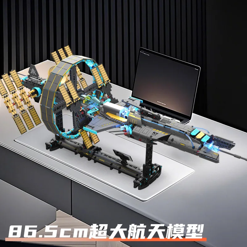 IN MAGAZZINO K96139 Stazione Spaziale Tecnica Dell'aviazione Building Blocks Modello Astronave Mattoni Assemblaggio Giocattoli per I Ragazzi Regali Di Natale