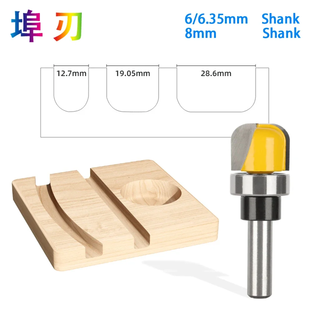 3Pcs 6mm 1/4 Shank1/2\