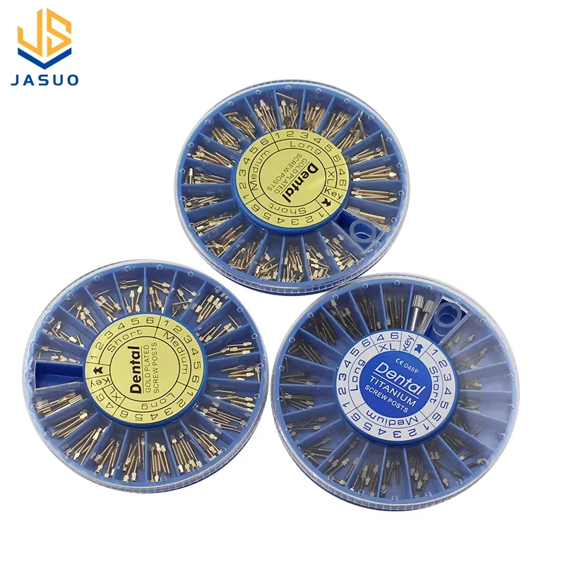 Dental stainless steel screw post Dental Gold Plated Screw Post Kits dental titanium screw post Dental Material For Dentist Tool