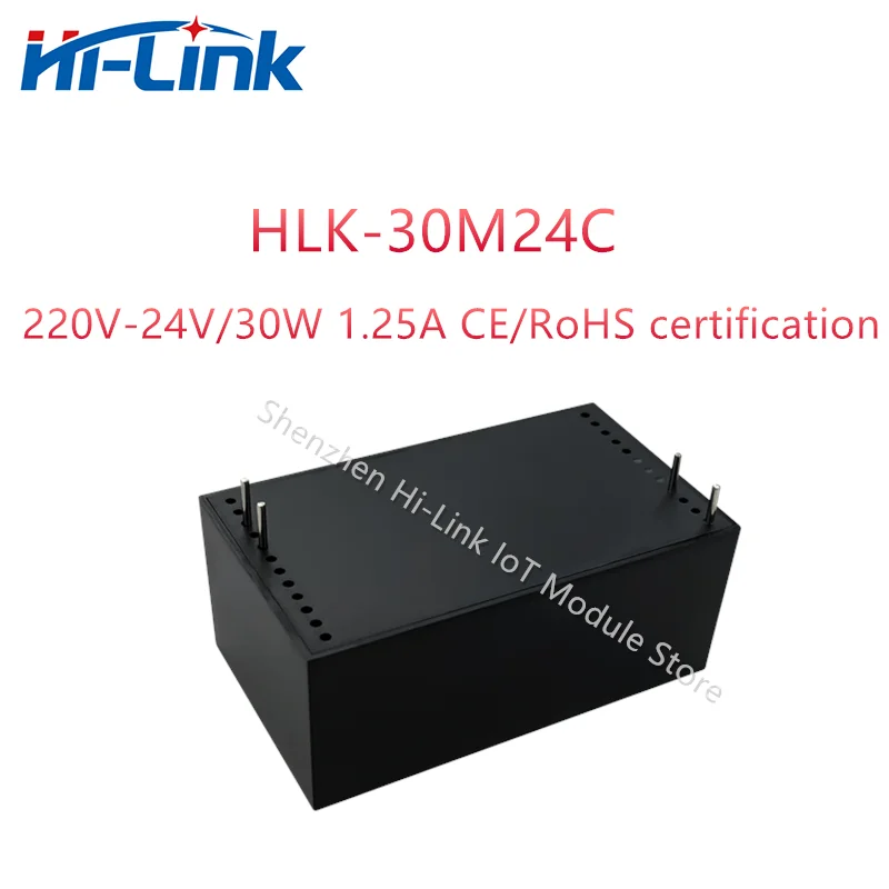 Hi-Link AC-DC 24V 30W 1.25A HLK-30M24C Power Module Supply Safety Isolation Mini Size High Efficiency Household Intelligent