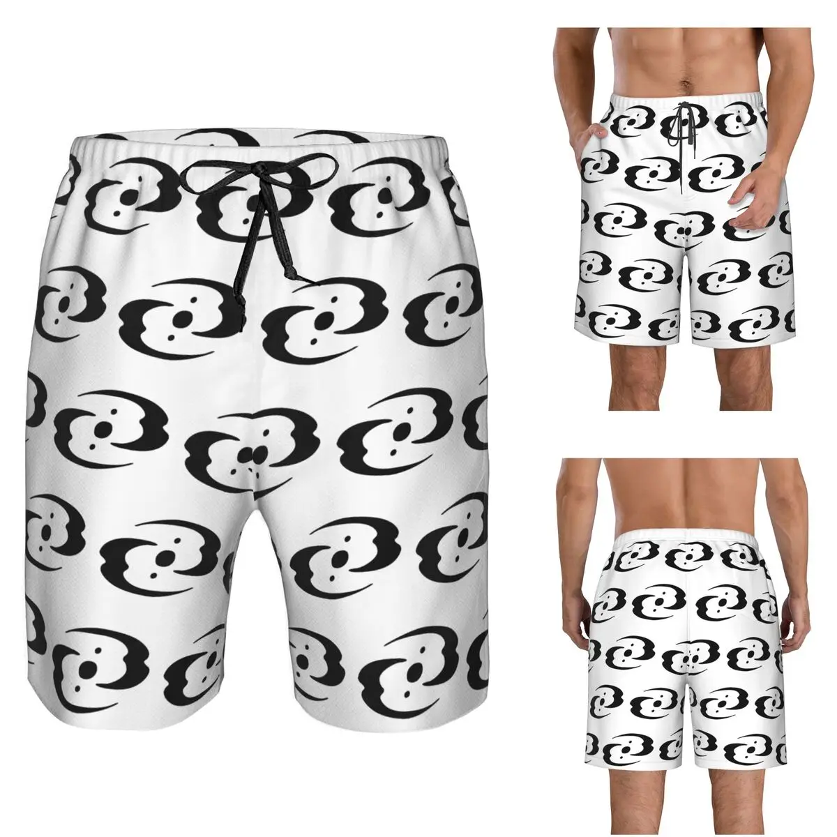 Bionicle Three Virtues Symbol Trunks Beach Board Shorts Casual Quick Dry Swim Summer Men Pants