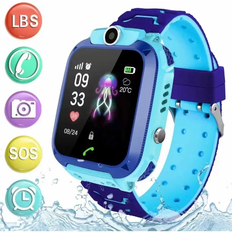 Smart watch for girls and boys with HD touch screen, camera, alarm clock, 12/24 hours time, ideal gift