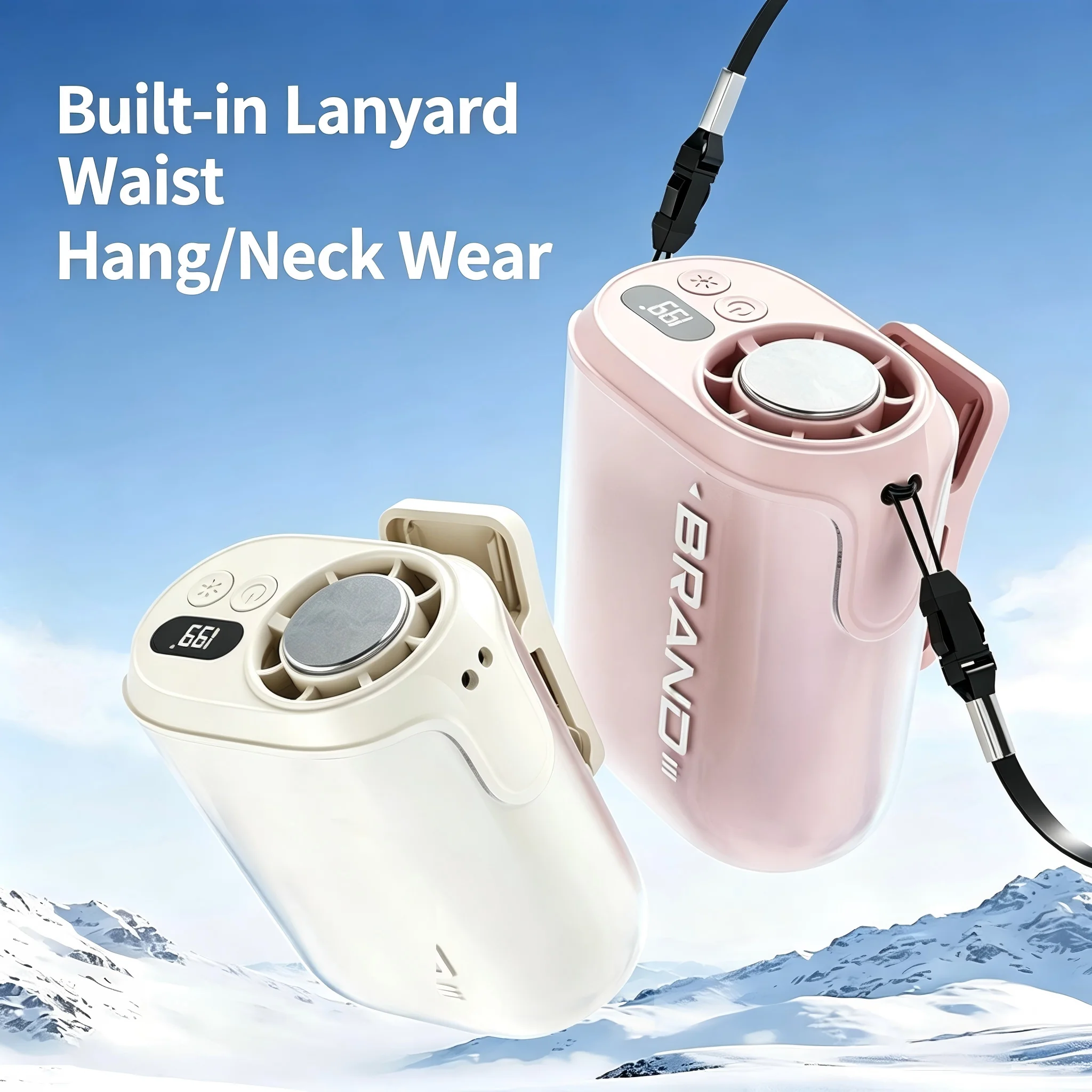 3000mAh Rechargeable Belt Clip Fan, Mini High Speed Portable Cooling Fan for Household Use