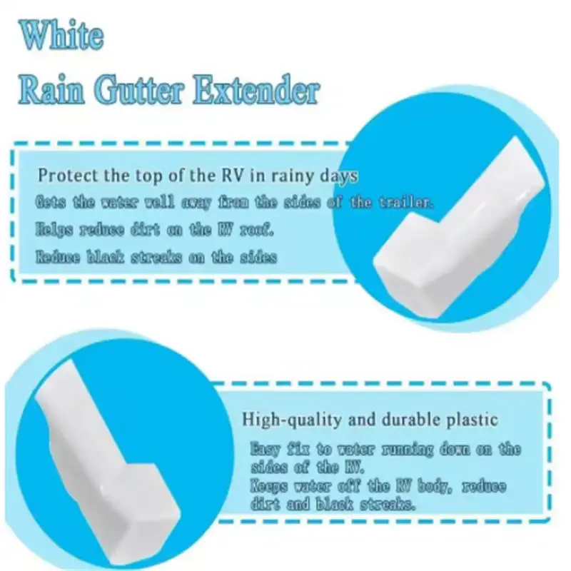 Becs de gouttière pour canal d'eau de toit de camping-car, 2 pièces, Mini gouttières pour Gazebo, Guides d'extension de bord d'égouttement, eau de pluie, offre spéciale