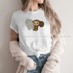 Paper Harajuku Polyester TShirt Cheburashka Che Burashka Gena Russian Cartoon Creative Streetwear Comfortable T Shirt Female Tee