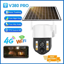 4G SIM Card wifi Camera IP solar 5MP HD Night Vision Smart Home Security CCTV Wireless Outdoor Video Surveillance Cameras