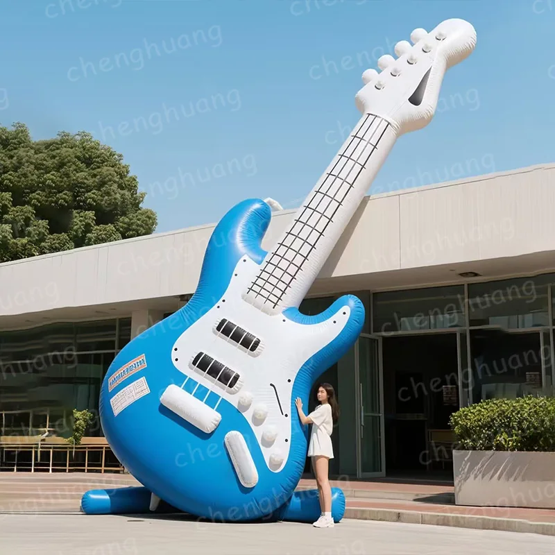 

Inflatable guitar with blower, outdoor square and shopping mall decoration and promotional prop